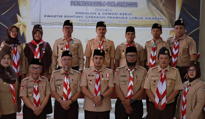 
 Lantik Pengurus Kwartir Ranting Lubuk Sikarah, Kwarcab Pramuka Kota Solok Harapkan Bangun Generasi Tangguh