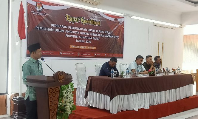 
 KPU Kabupaten Solok Gelar Rakor Jelang PSU Anggota DPD Provinsi Sumbar