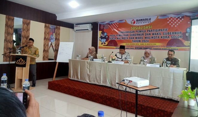 
 Bawaslu Kota Solok Gelar Sosialisasi Pengawasan Pemilu Partisipatif Pilkada 2024
