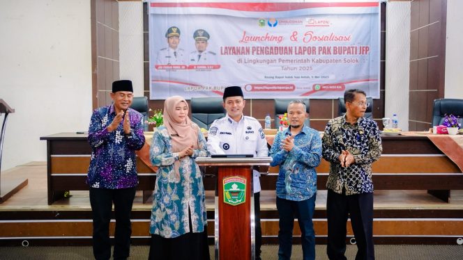 
 Wujudkan Pemerintahan Responsif dan Melayani, Pemkab Solok Launching Layanan Pengaduan Digital Lapor Pak Bupati JFP